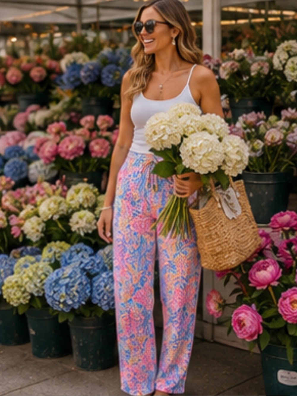 Lilly Pulitzer Taron Coral Print Resort Pants Splashdance Size Small - Picture 4 of 12
